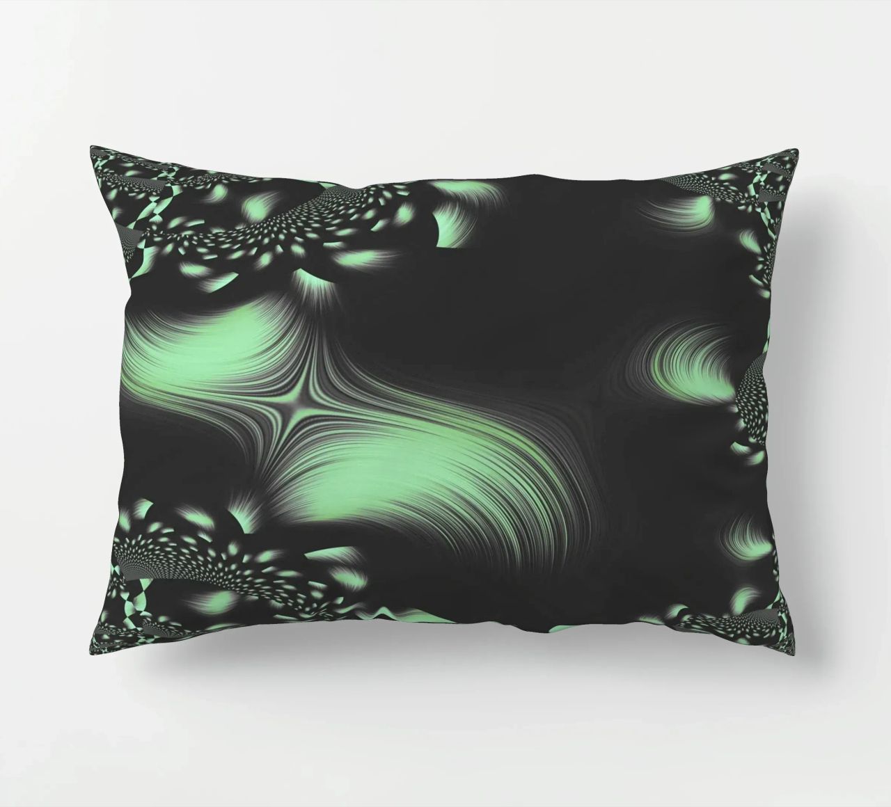 Abstract dynamic fractal pattern decorative cushion by Something for you