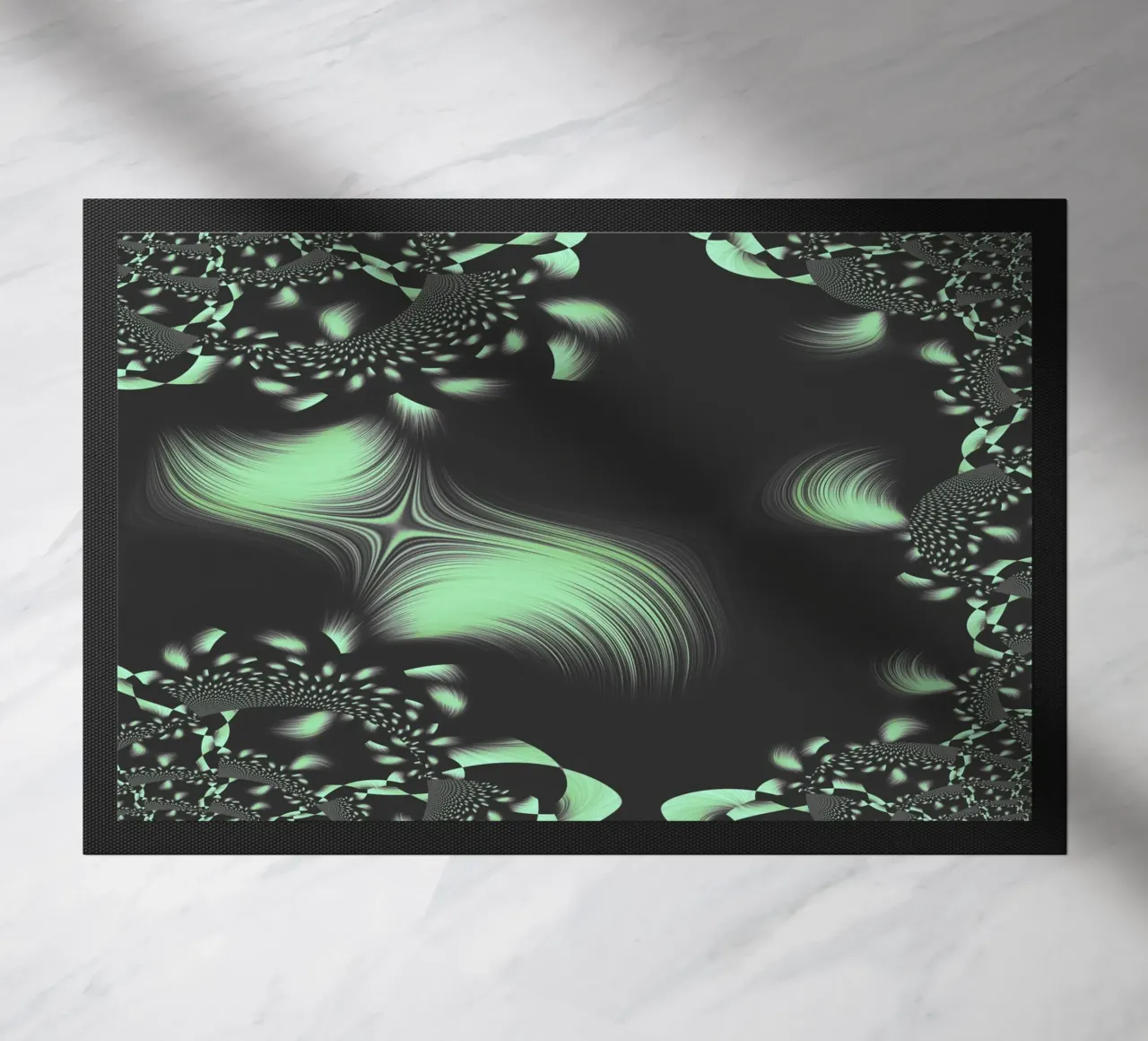 Abstract dynamic fractal pattern doormat by Something for you
