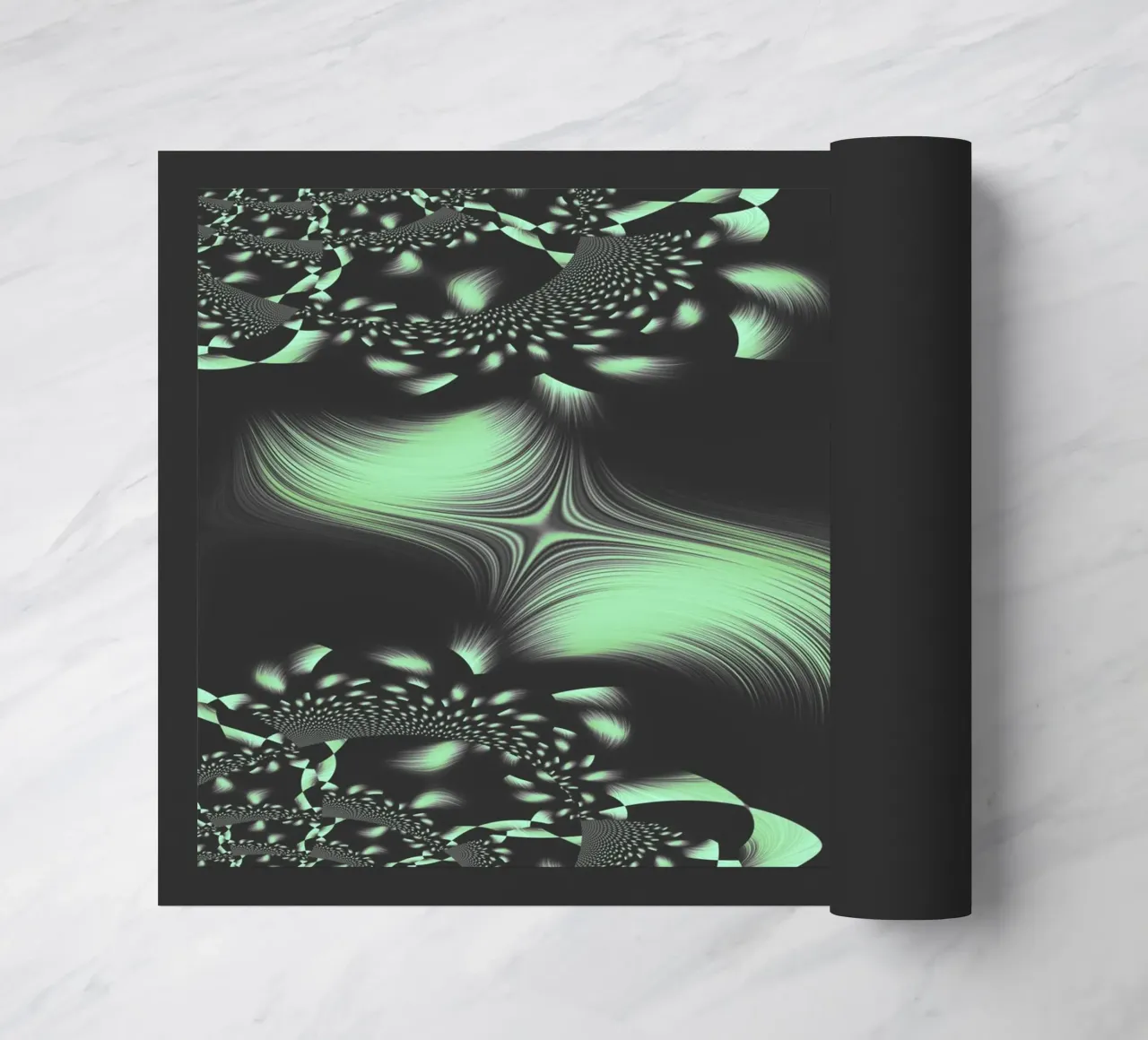 Abstract dynamic fractal pattern doormat by Something for you