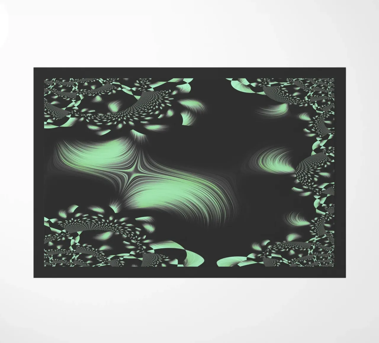 Abstract dynamic fractal pattern doormat by Something for you