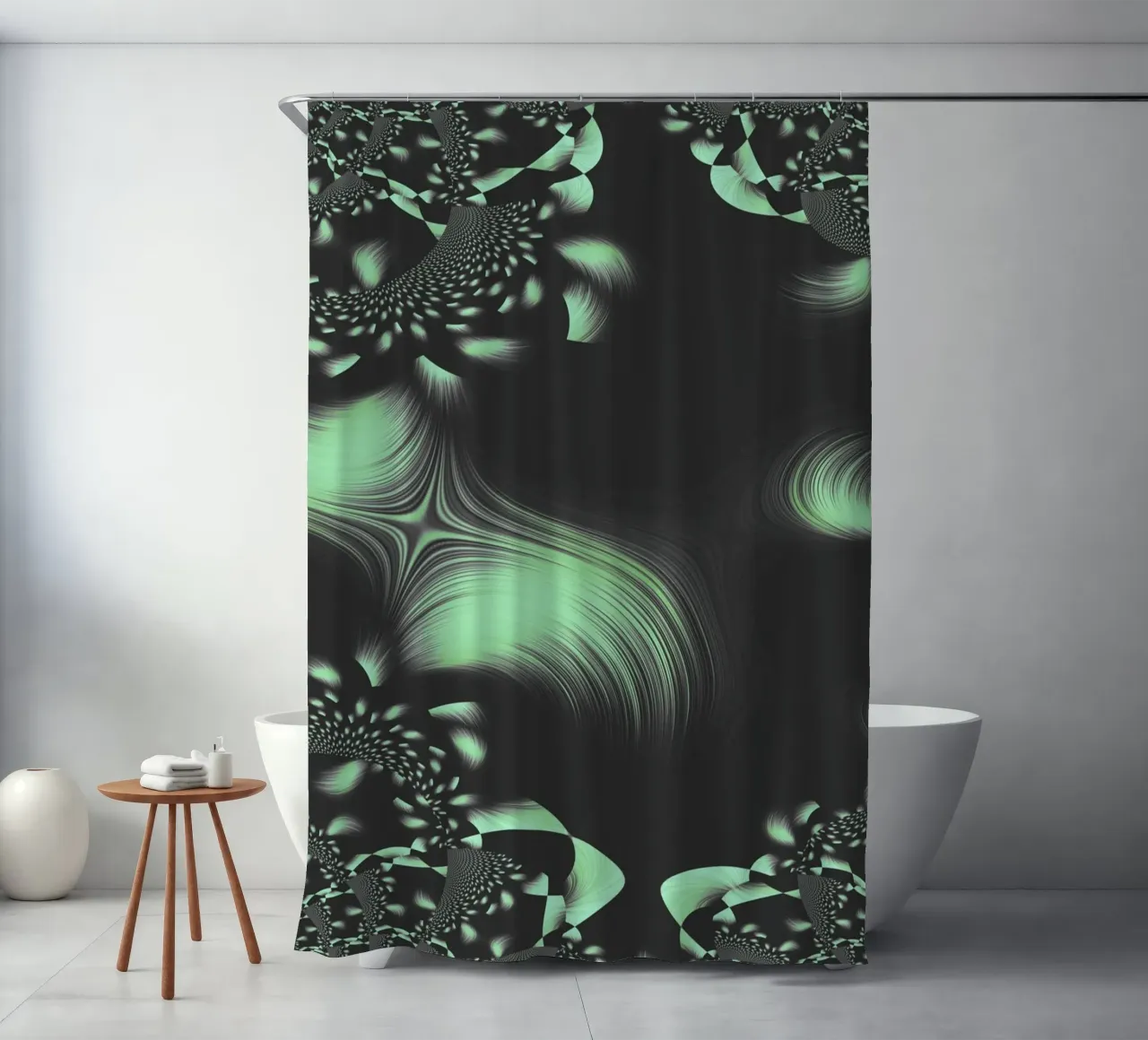 Motif fractal dynamique abstrait rideau de douche de Something for you