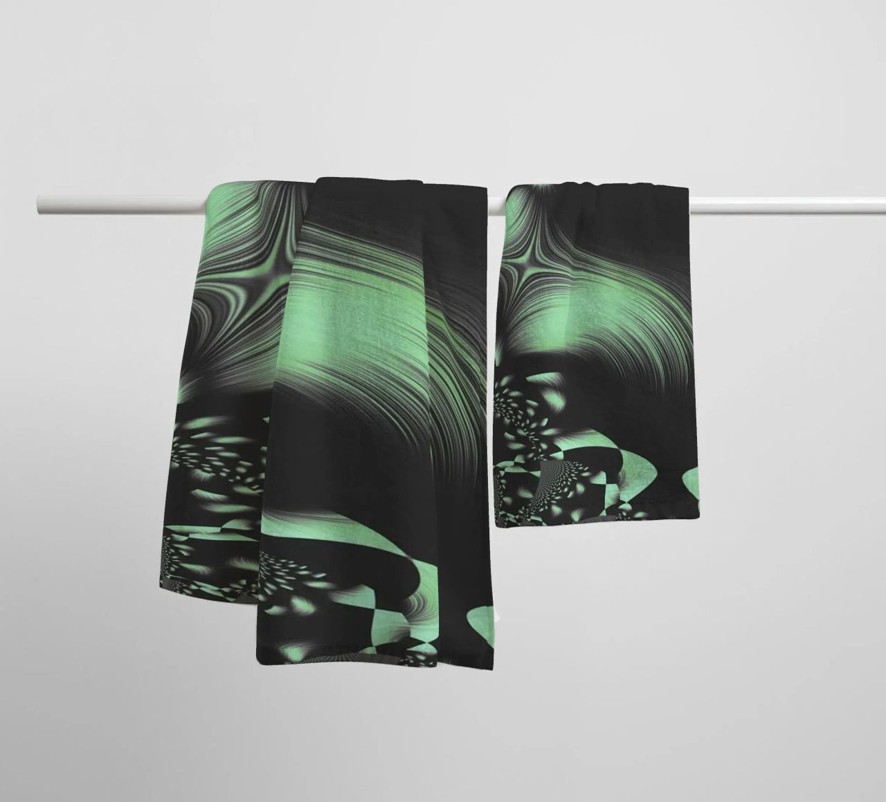 Abstract dynamic fractal pattern towel by Something for you