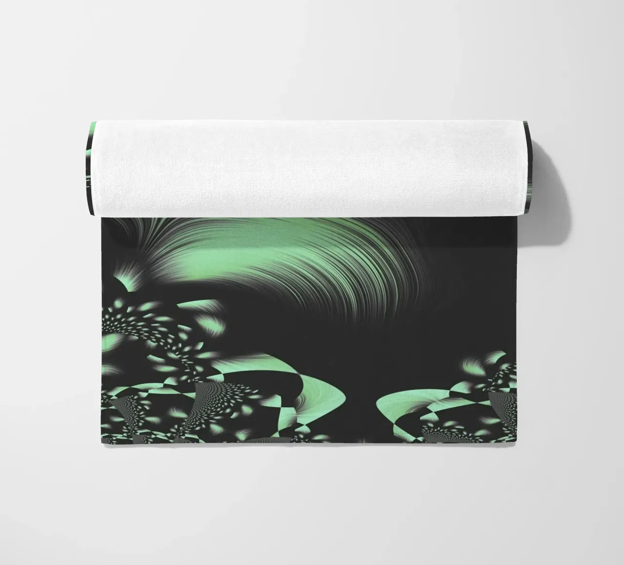 Abstract dynamic fractal pattern beach towel by Something for you