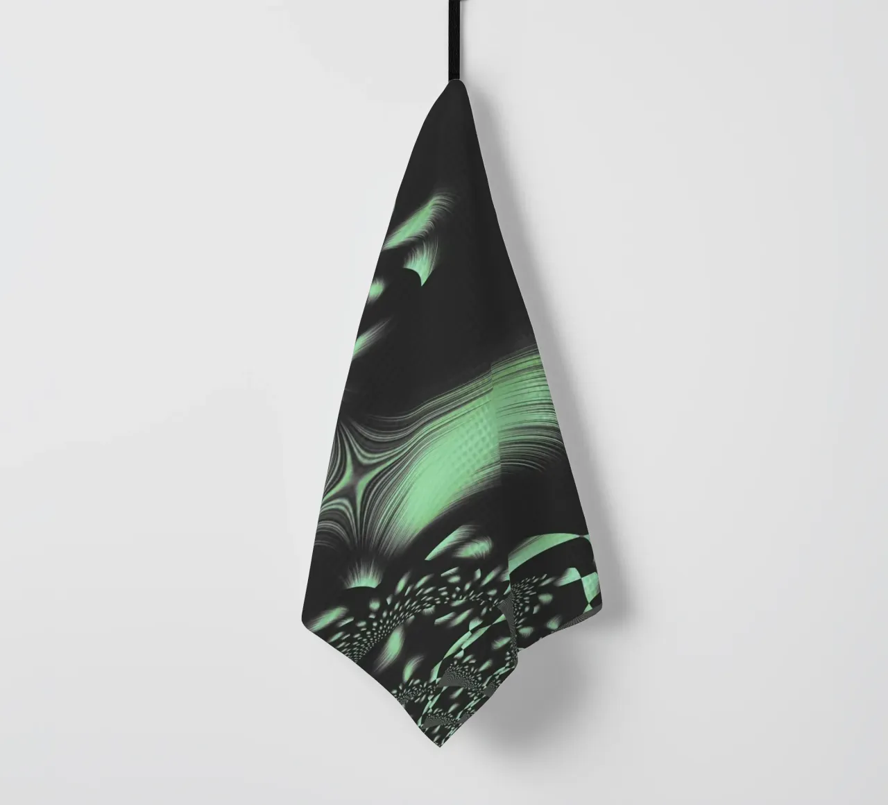 Abstract dynamic fractal pattern tea towel by Something for you