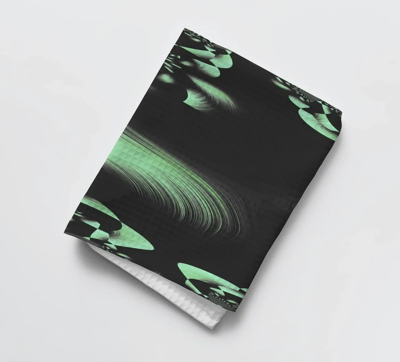 Abstract dynamic fractal pattern tea towel by Something for you