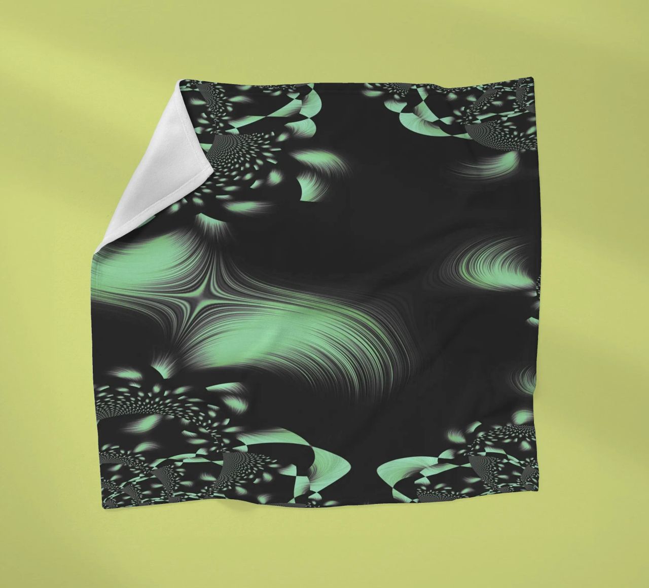 Abstract dynamic fractal pattern fleece blanket by Something for you