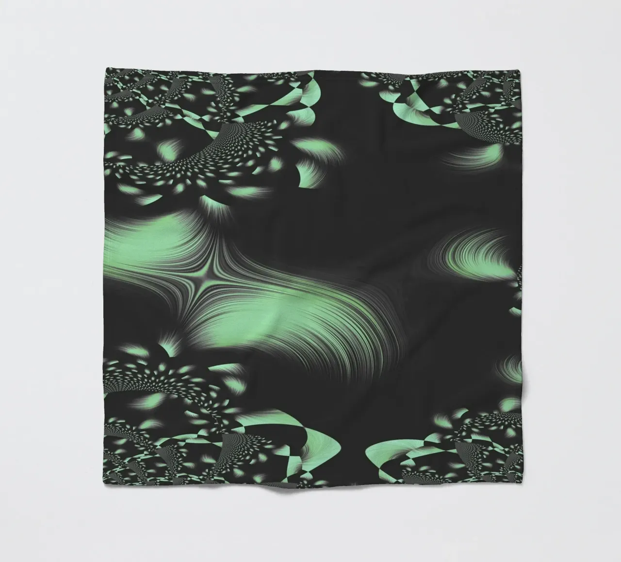 Abstract dynamic fractal pattern fleece blanket by Something for you