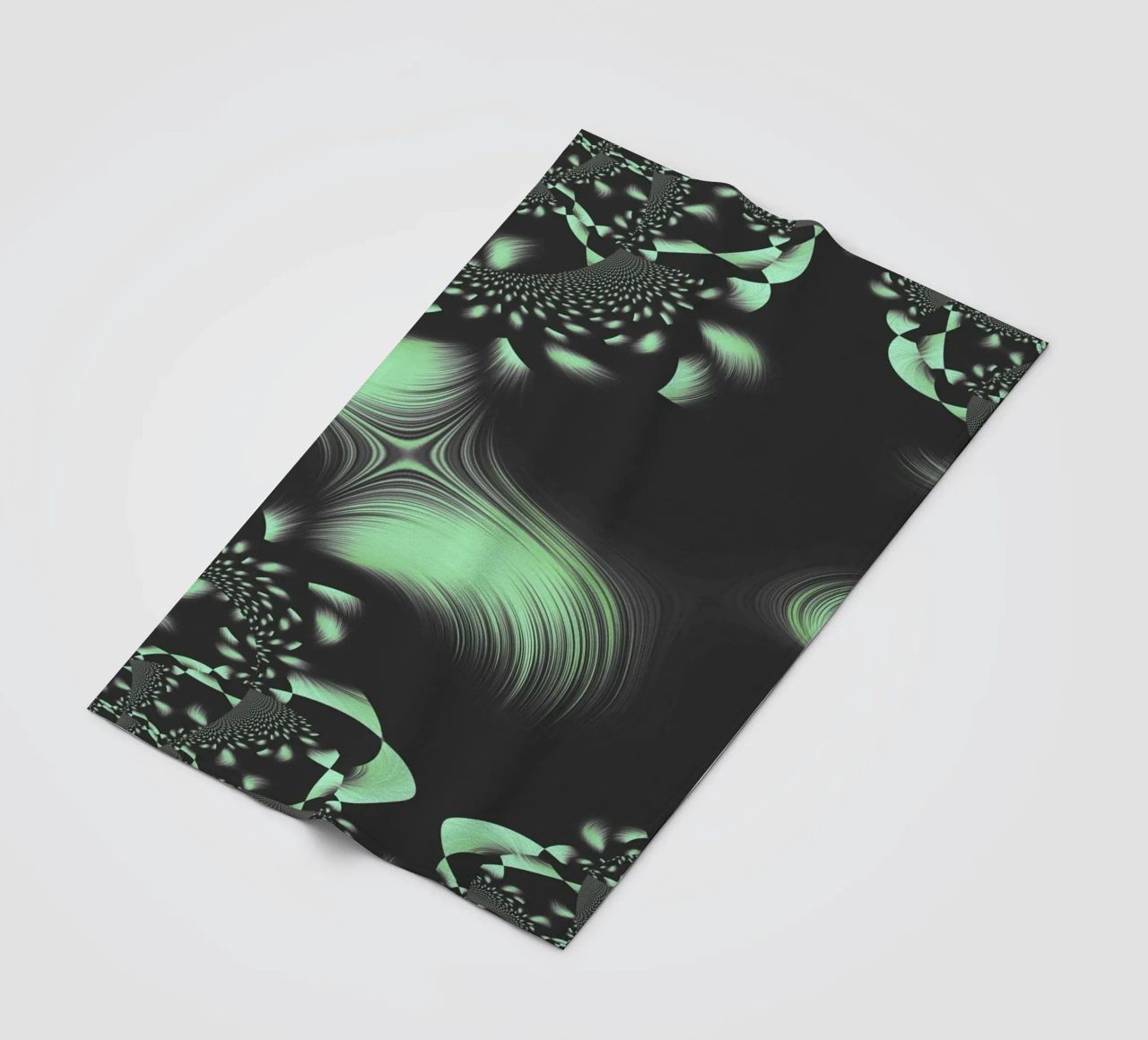 Abstract dynamic fractal pattern fleece blanket by Something for you