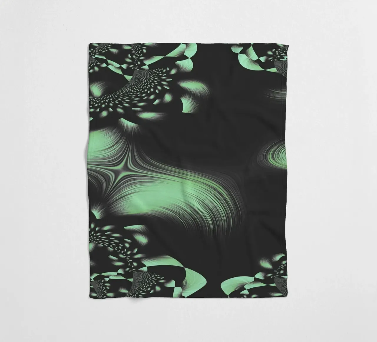Abstract dynamic fractal pattern fleece blanket by Something for you