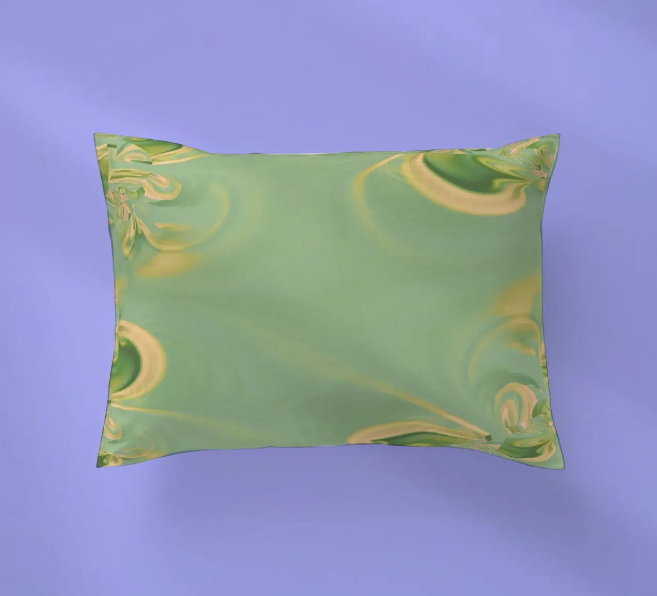 Abstract round patterns in green and yellow decorative cushion by Something for you