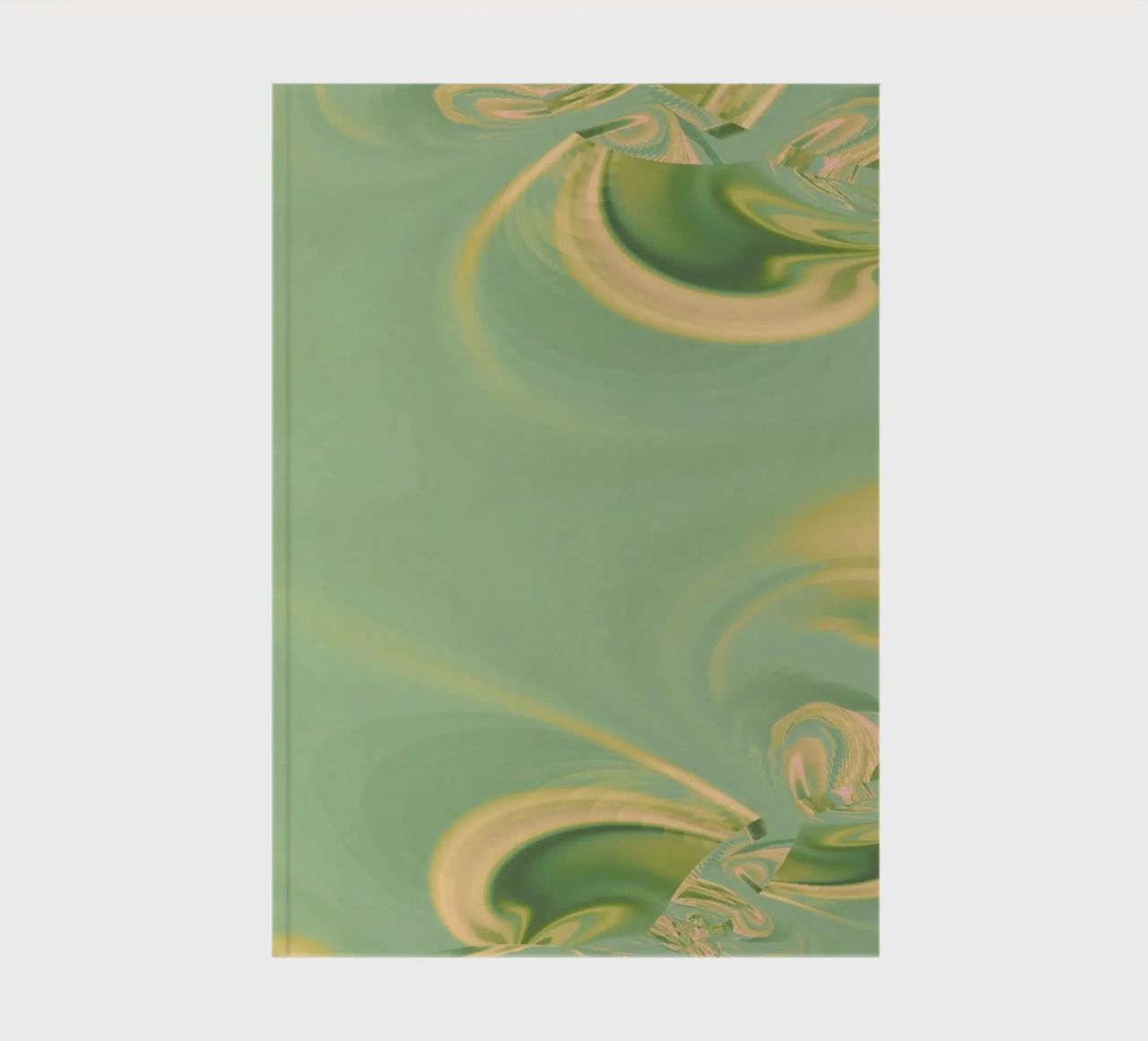 Abstract round patterns in green and yellow notebook by Something for you