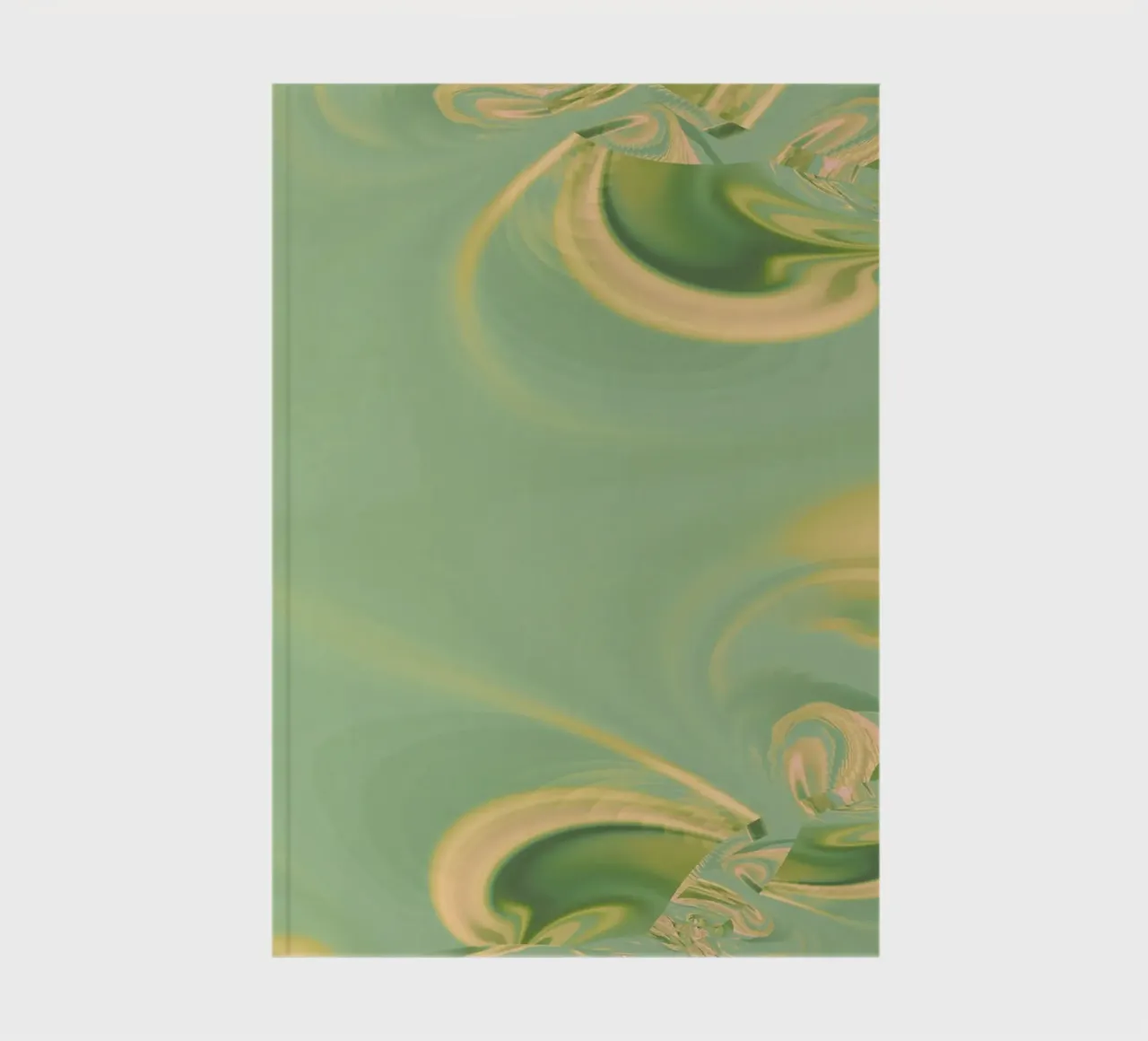 Motifs ronds abstraits en vert et jaune carnet de notes de Something for you
