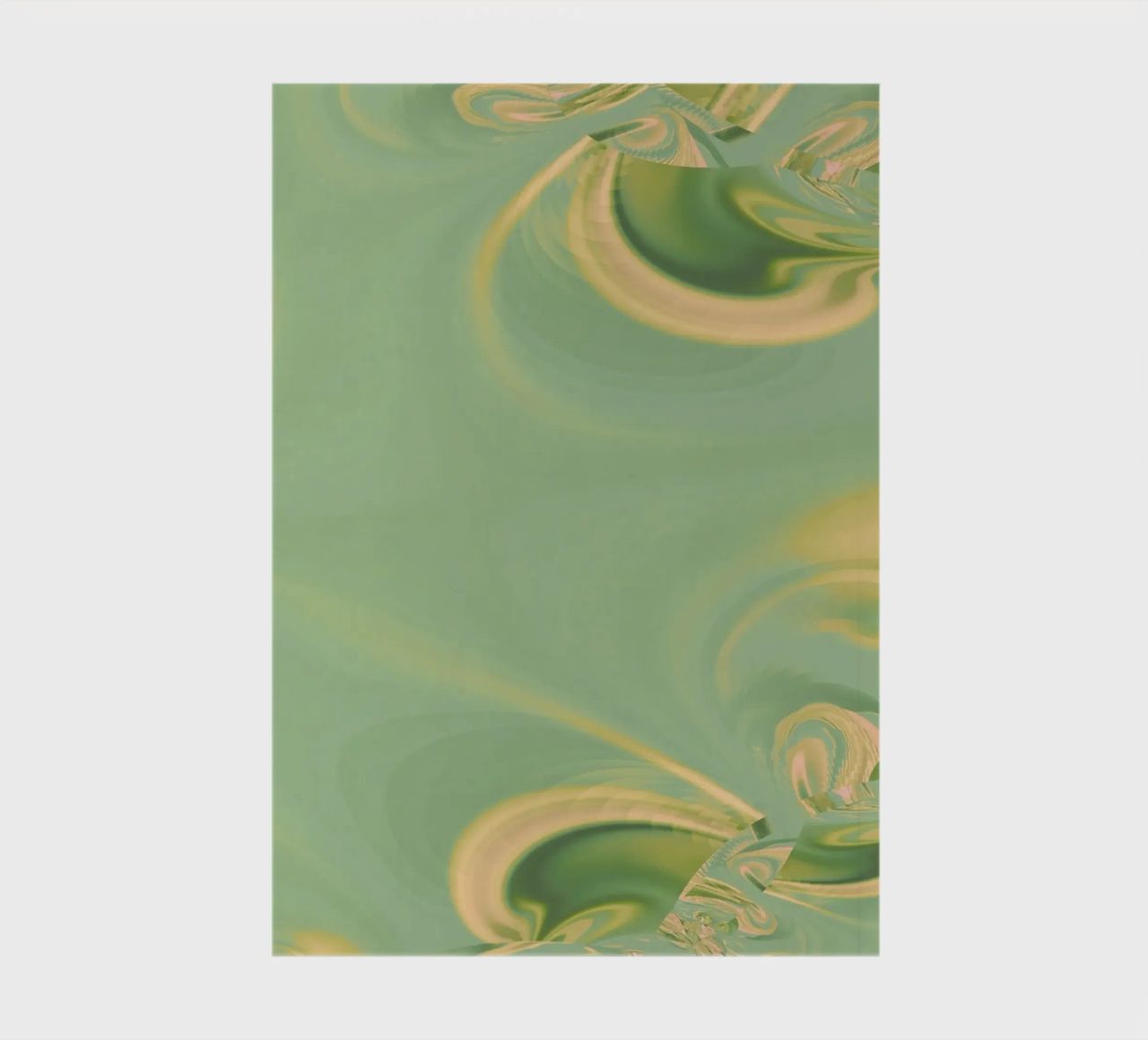 Abstract round patterns in green and yellow notebook by Something for you