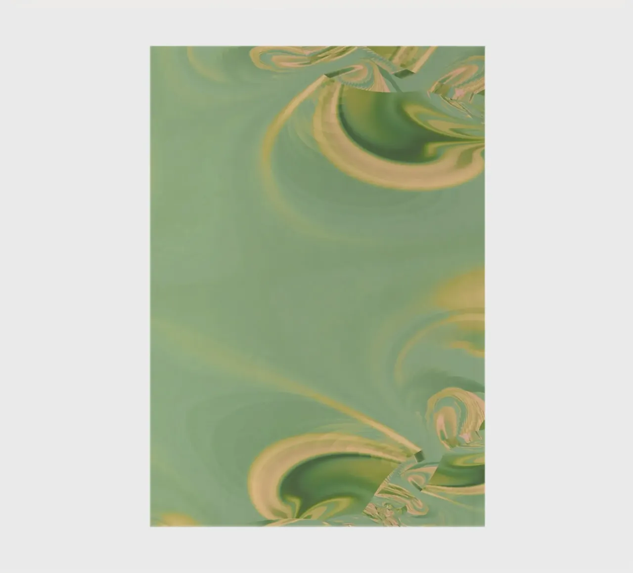 Abstract round patterns in green and yellow notebook by Something for you