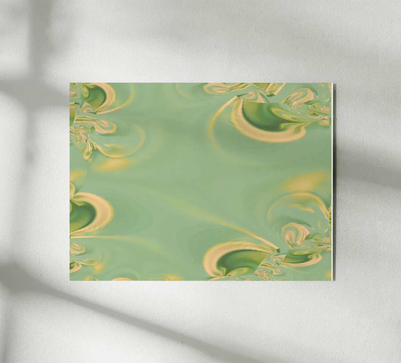 Motifs ronds abstraits en vert et jaune plexiglas de Something for you