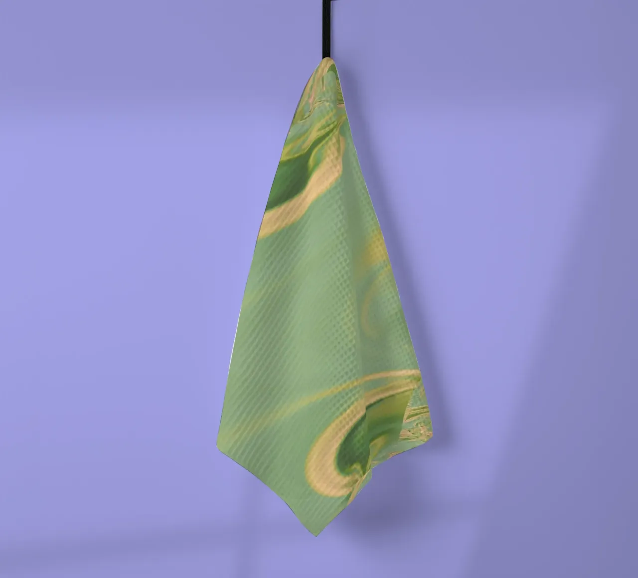 Motifs ronds abstraits en vert et jaune torchon de Something for you
