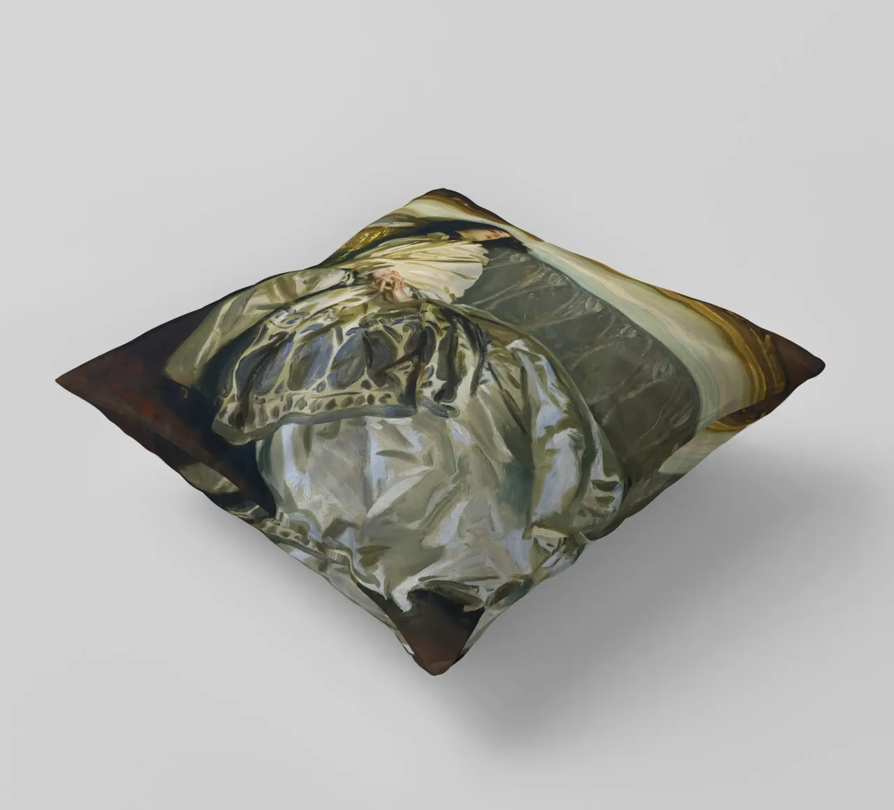 John Singer Sargent - Nonchaloir (Repose) decorative cushion by Timeless Artworks