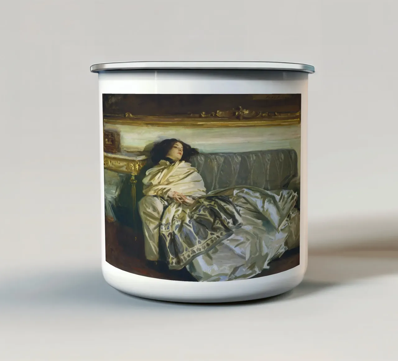 John Singer Sargent - Nonchaloir (Rust) emaille mok van Timeless Artworks