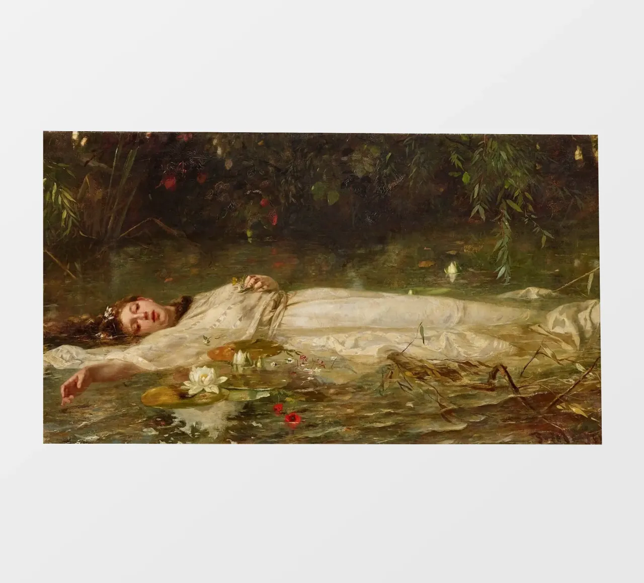 Friedrich Wilhelm Theodor Heyser - Ofelia telo in pvc da Timeless Artworks