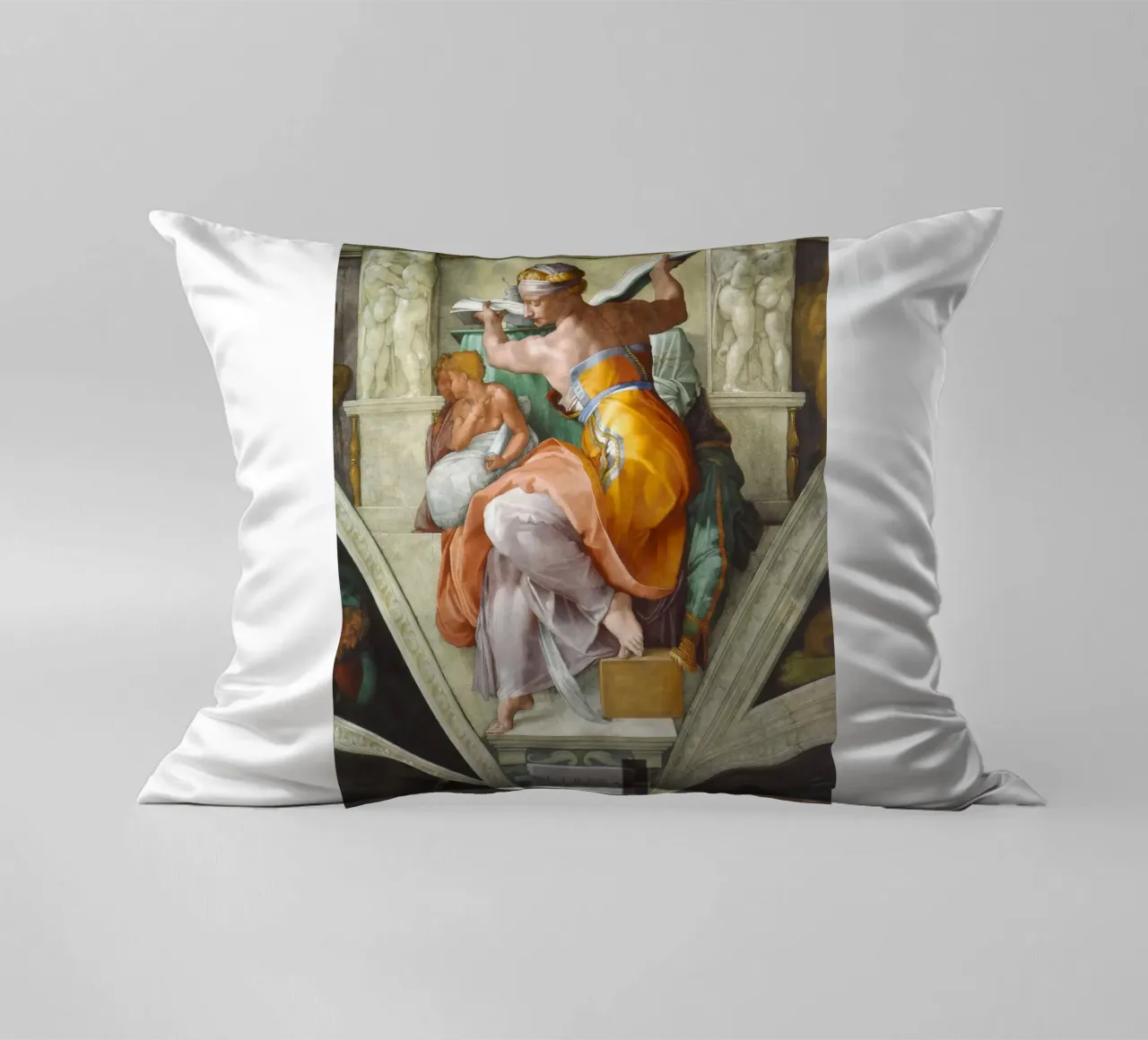 Michelangelo - La Sibilla libica cuscino da Timeless Artworks