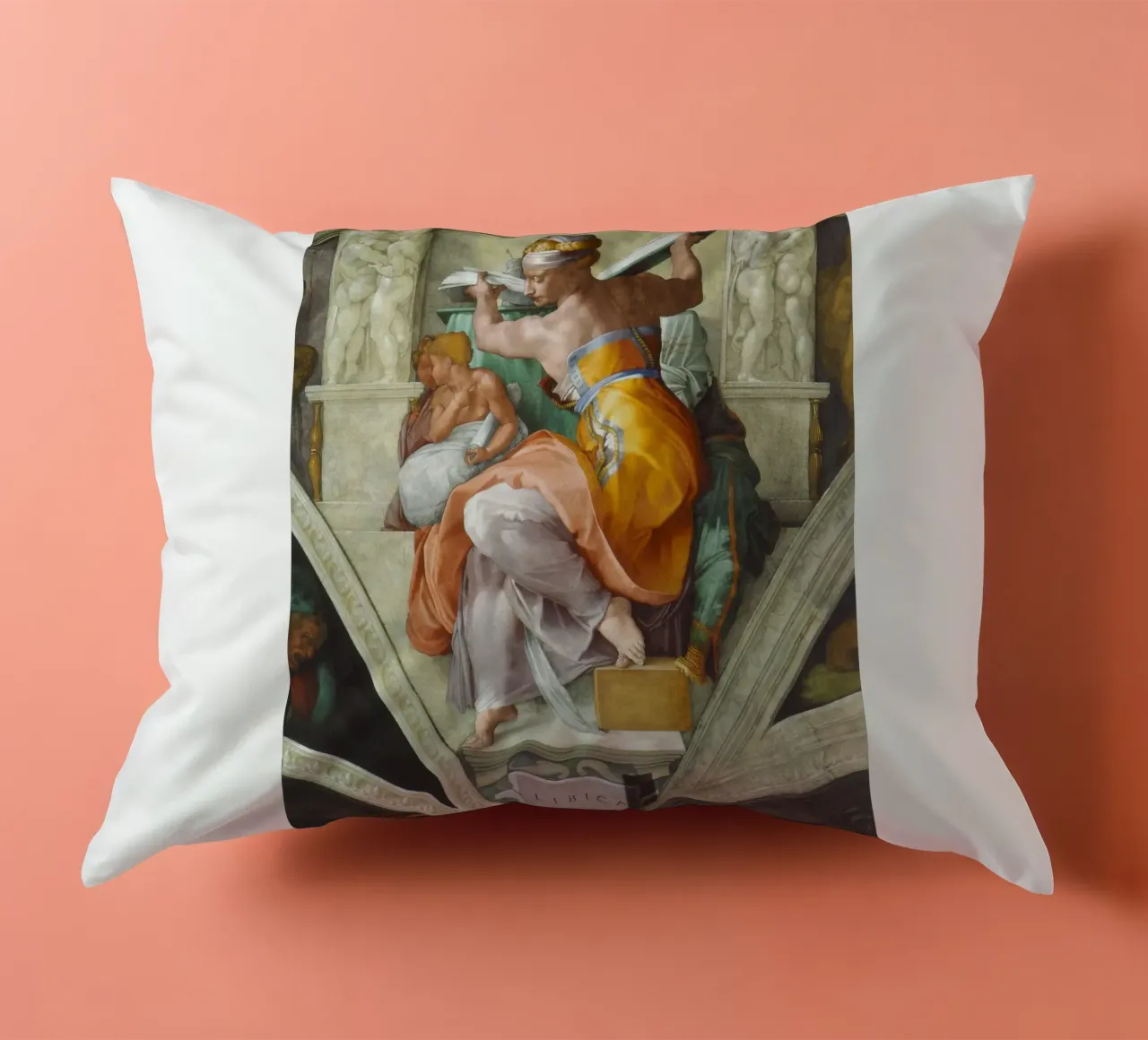 Michelangelo - La Sibilla libica cuscino da Timeless Artworks