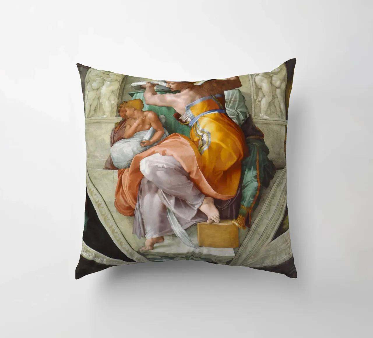 Michelangelo - La Sibilla libica cuscino da Timeless Artworks