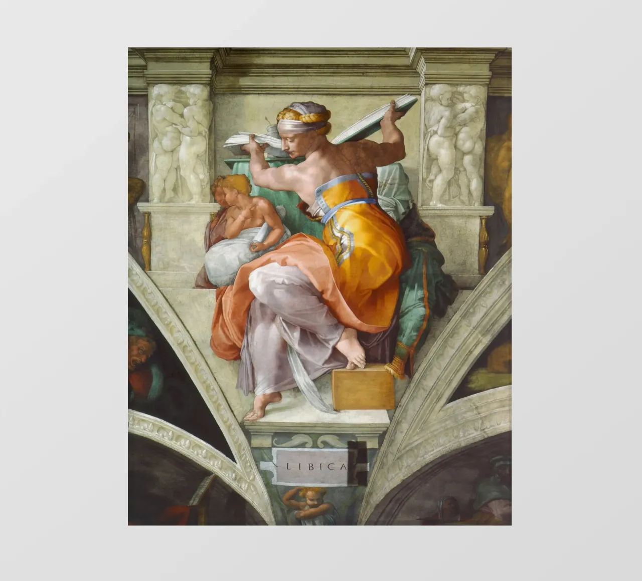 Michelangelo - La Sibilla libica pellicola backlit da Timeless Artworks