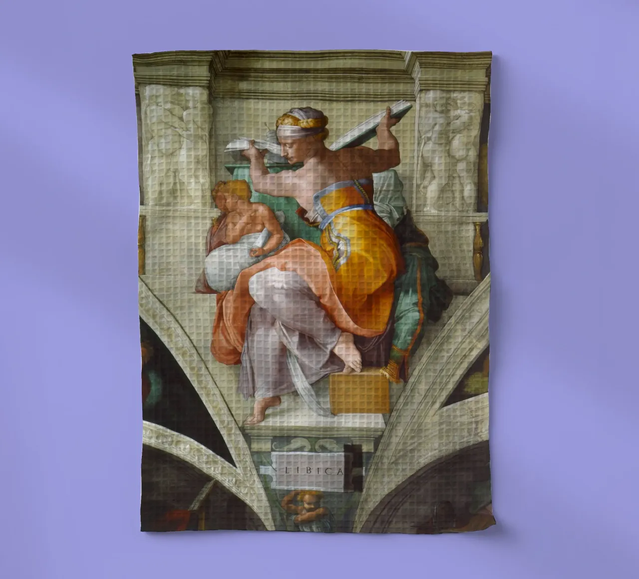 Michelangelo - The Libyan Sibyl tea towel by Timeless Artworks