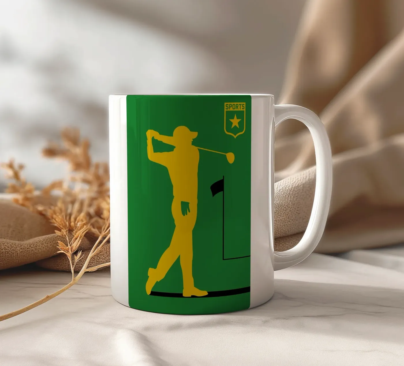 Golf ceramic mug by Bo Lundberg