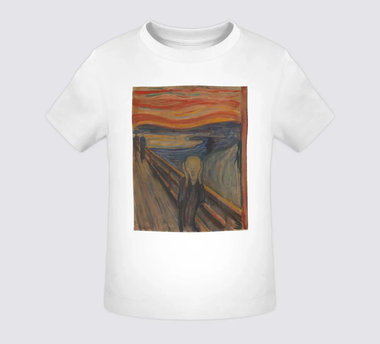 Edvard Munch - L'urlo (I) maglietta neonato da Timeless Artworks