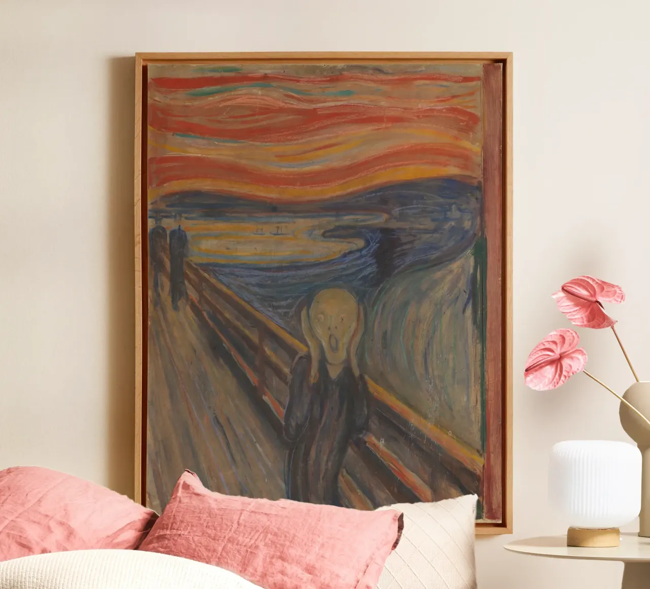 Edvard Munch - L'urlo (I) tela con Cornice a cassetta da Timeless Artworks