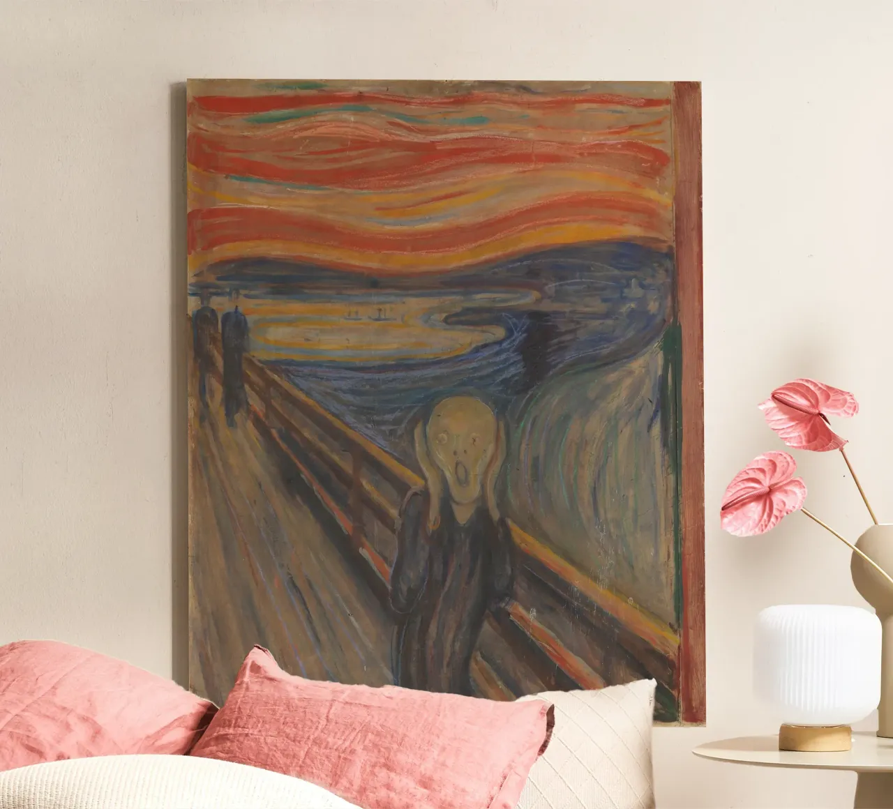 Edvard Munch - L'urlo (I) tela con Cornice a cassetta da Timeless Artworks