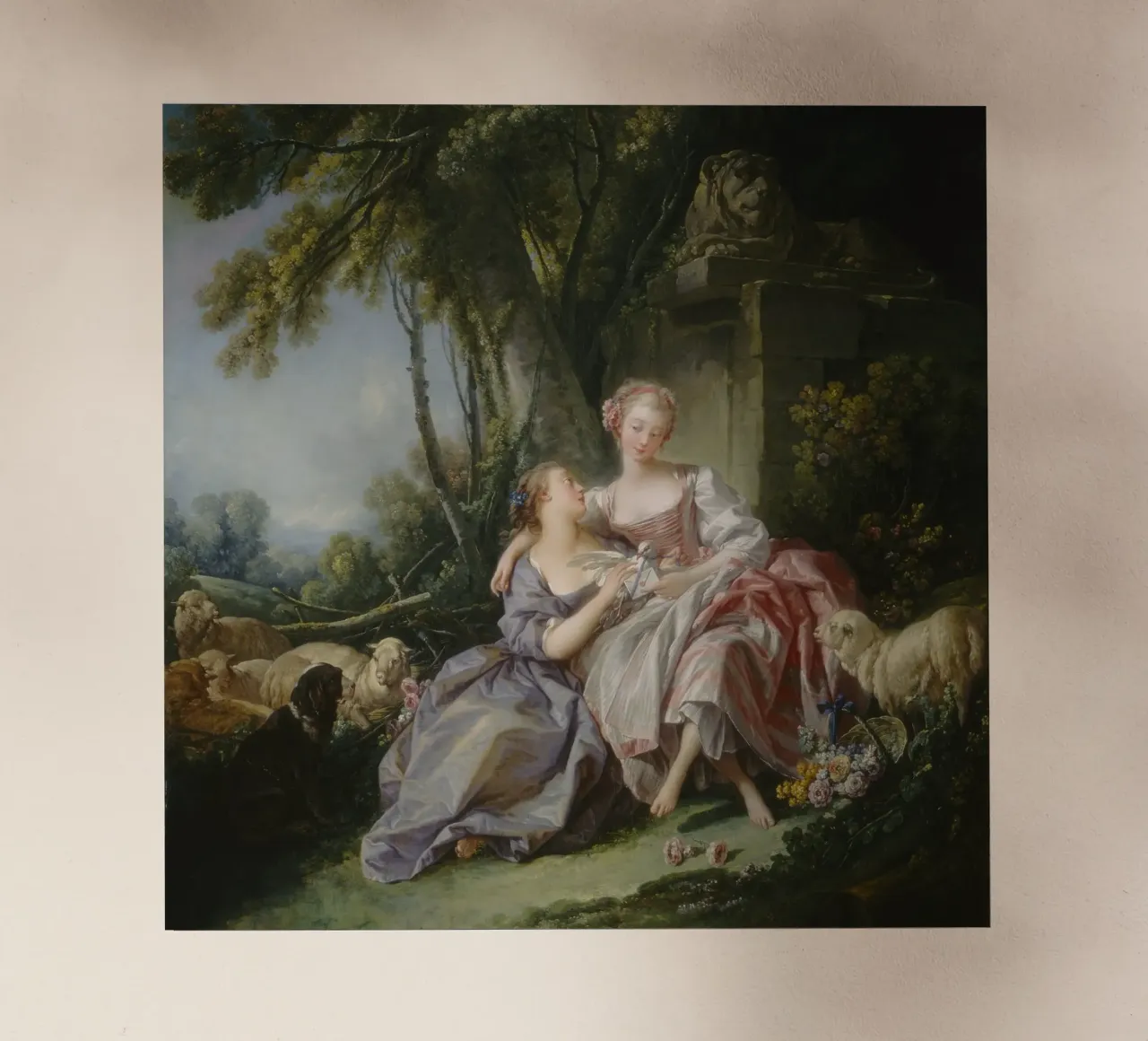 François Boucher - La lettera d'amore pellicola backlit da Timeless Artworks