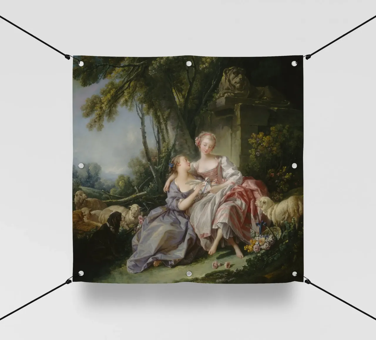 François Boucher - La lettera d'amore telo in pvc da Timeless Artworks