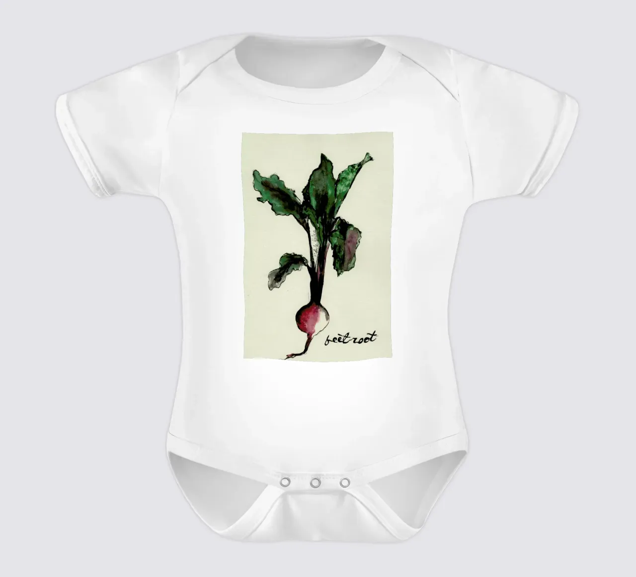 Beetroot body neonato maniche corte da Nathys_illustration