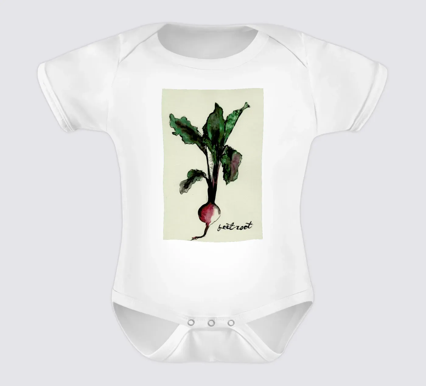 Beetroot Kurzarm Babybody von Nathys_illustration