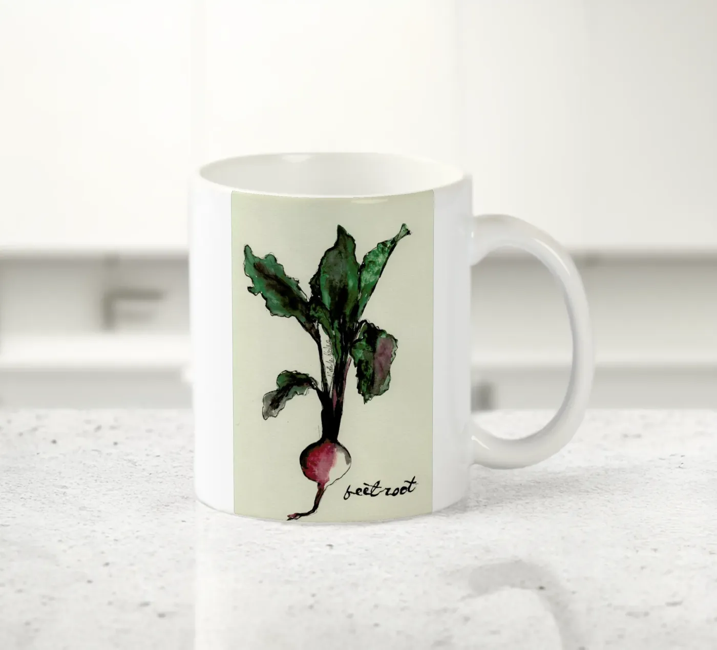 Beetroot ceramic mug by Nathys_illustration