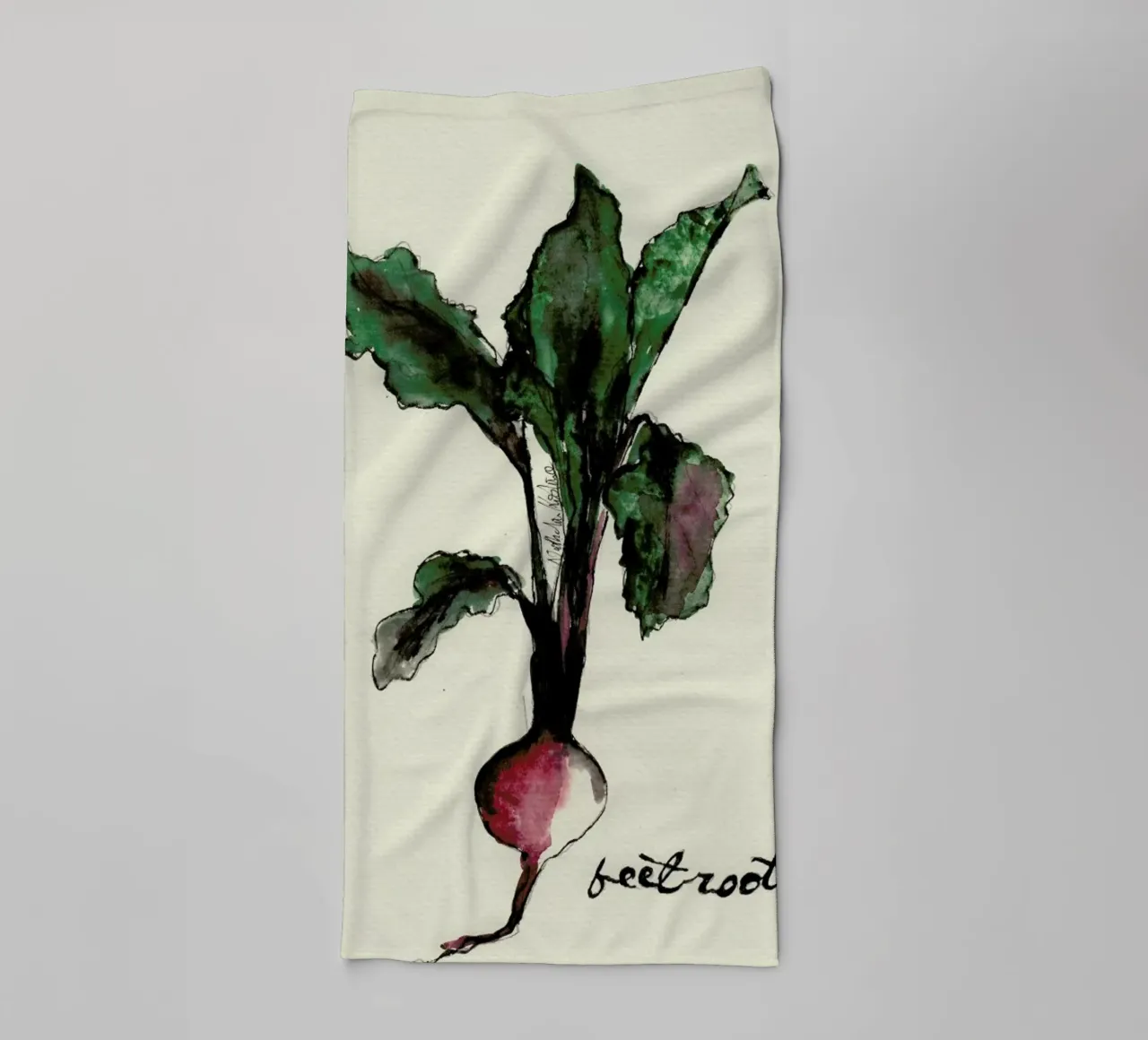 Beetroot badhanddoek van Nathys_illustration