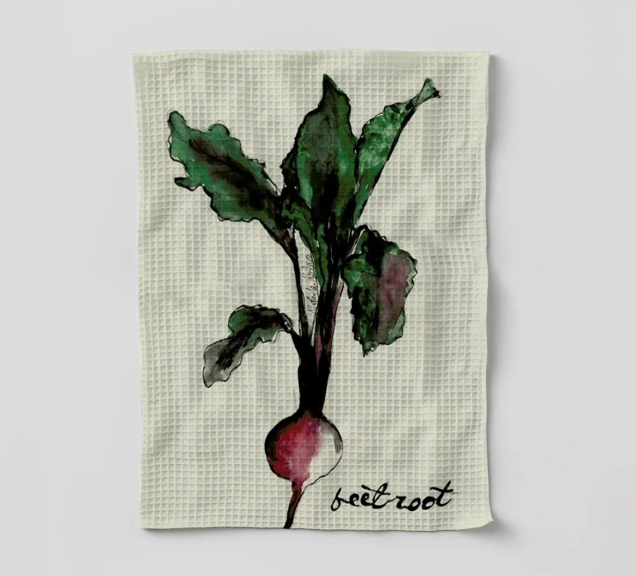 Beetroot theedoek van Nathys_illustration