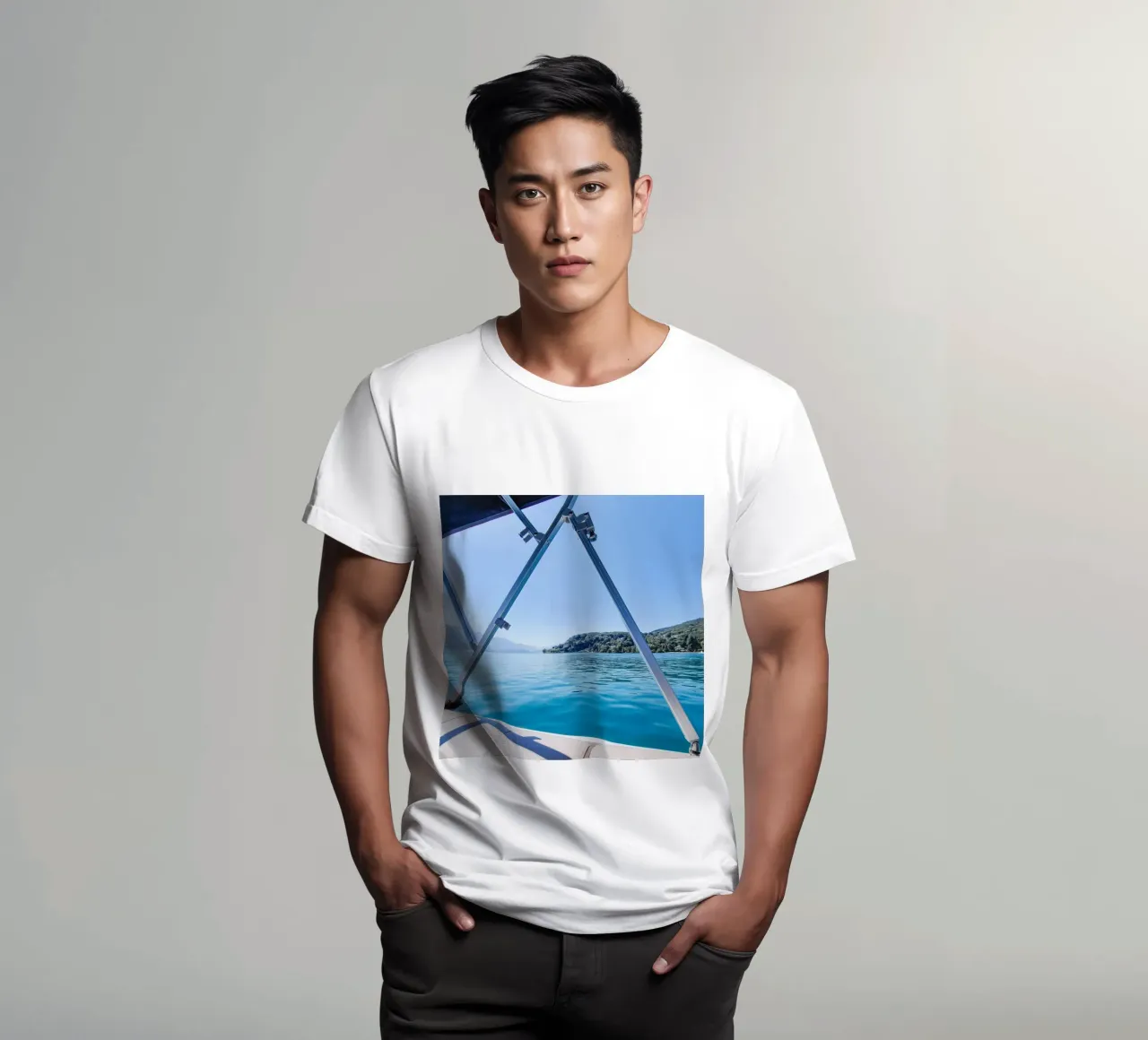 View of Lake Annecy t-shirt by Léa Lefebvre Photography