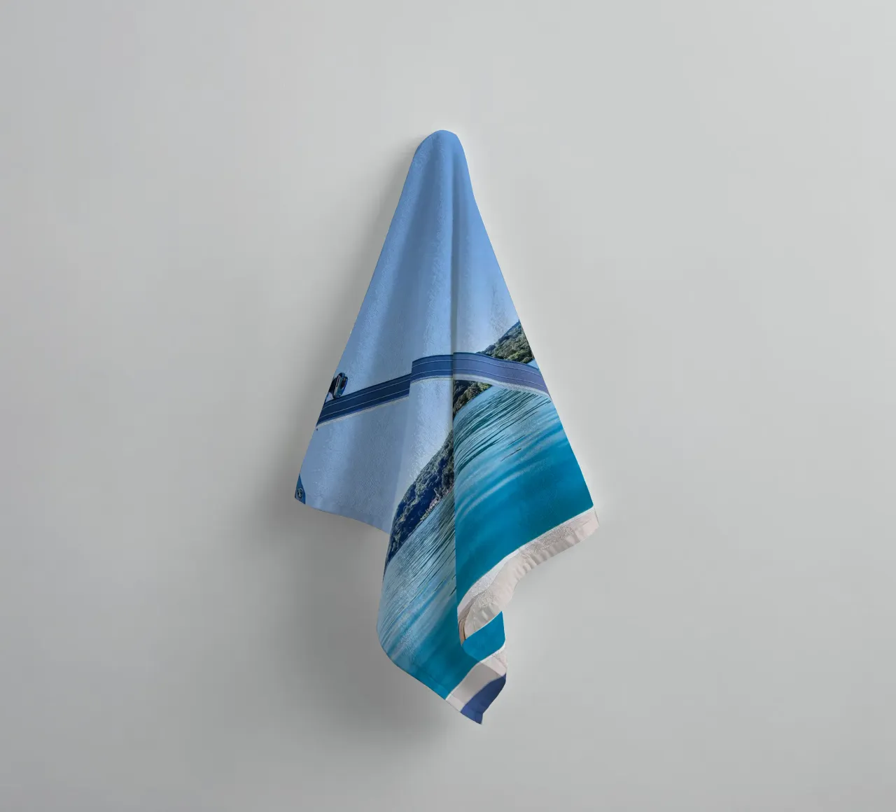 View of Lake Annecy towel by Léa Lefebvre Photography