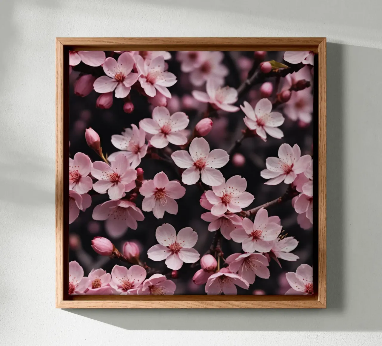 Fiori di ciliegio rosa 1 tela con Cornice a cassetta da Léa Lefebvre Photography