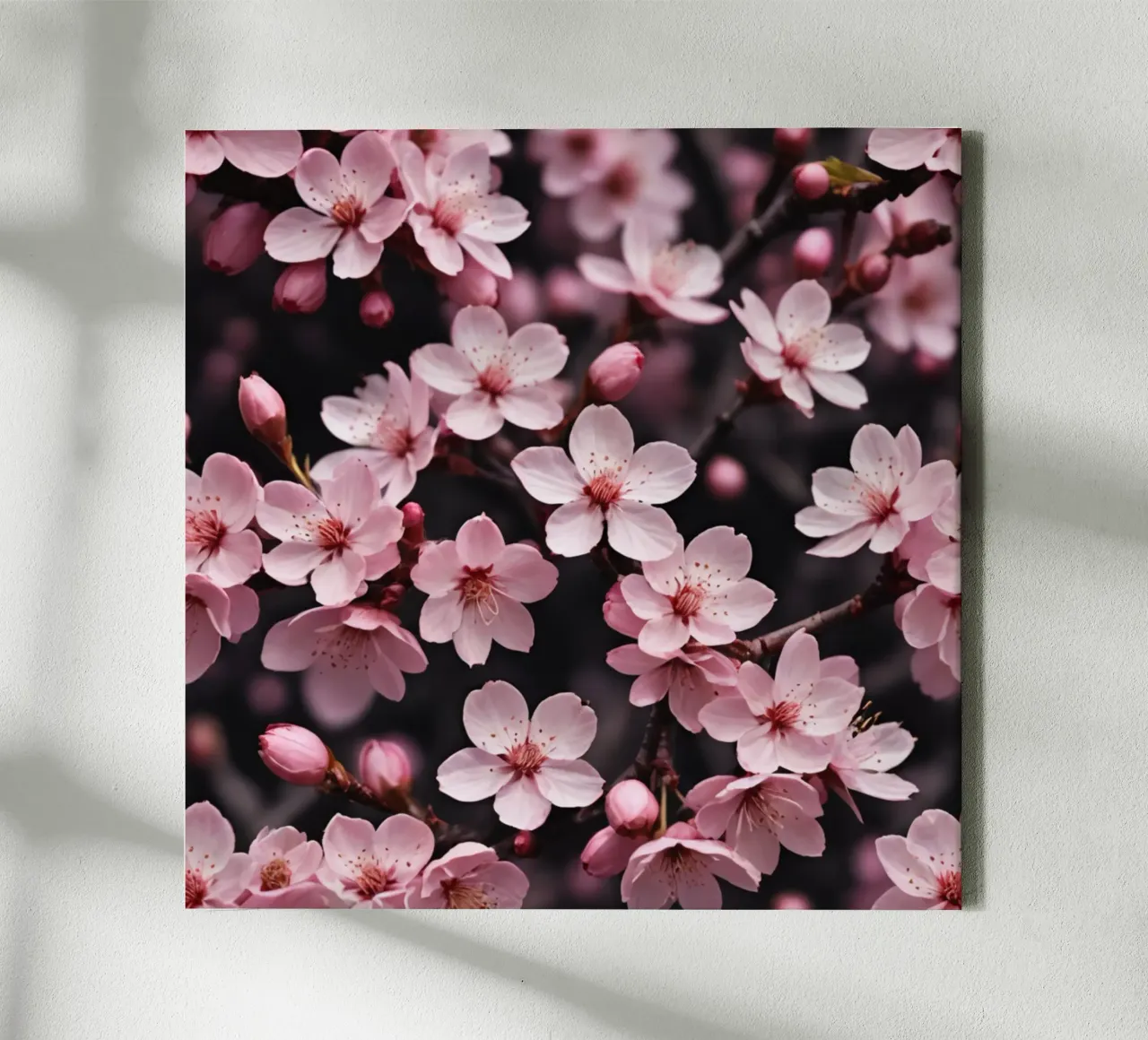 Fiori di ciliegio rosa 1 tela con Cornice a cassetta da Léa Lefebvre Photography