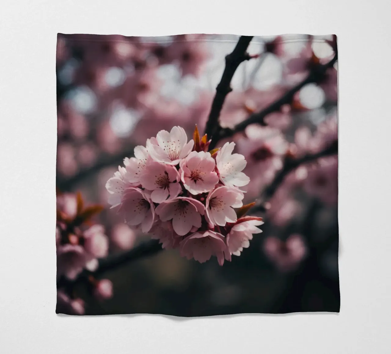 Fiori di ciliegio rosa 3 coperta in pile da Léa Lefebvre Photography