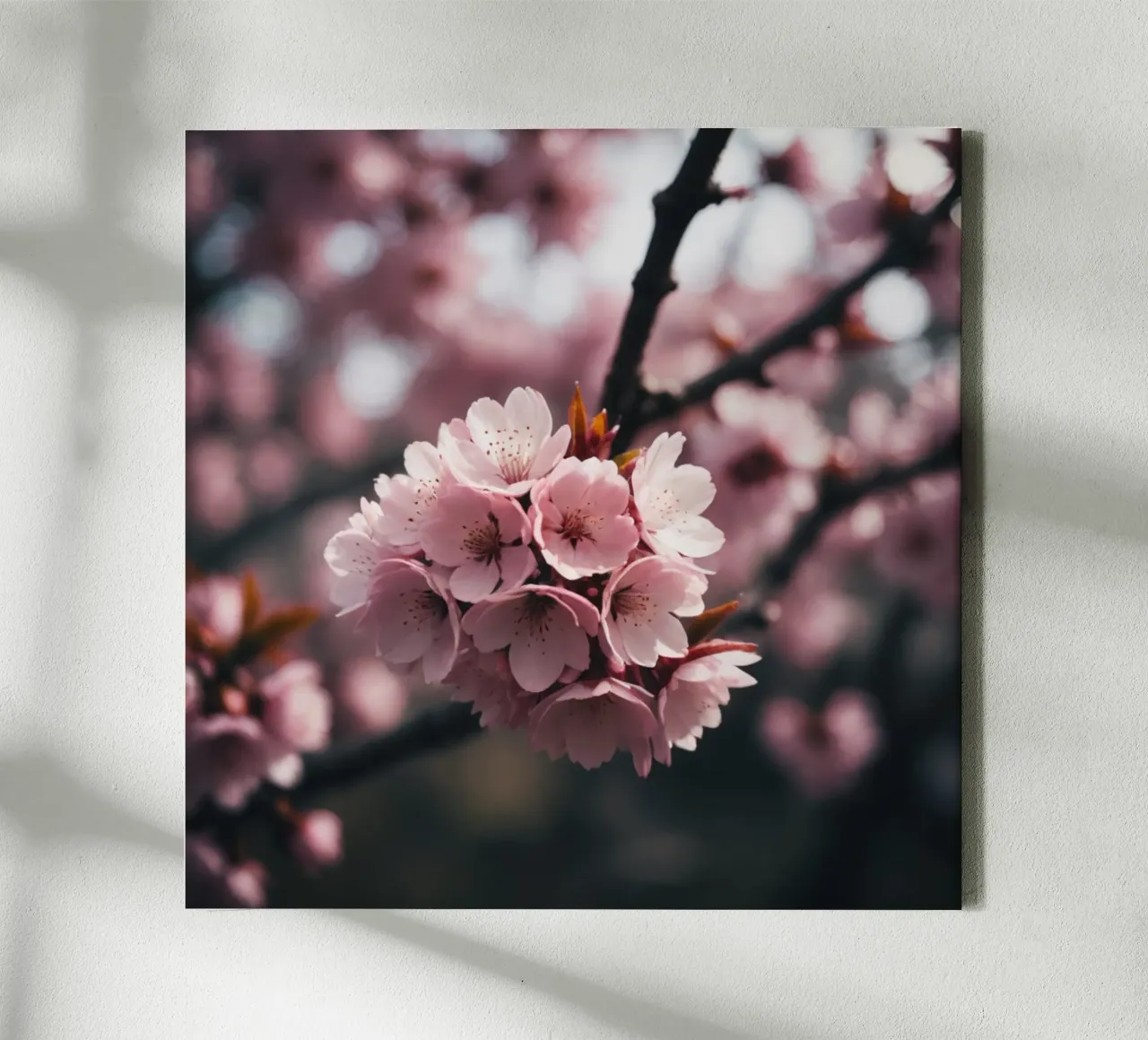 Fiori di ciliegio rosa 3 tela con Cornice a cassetta da Léa Lefebvre Photography
