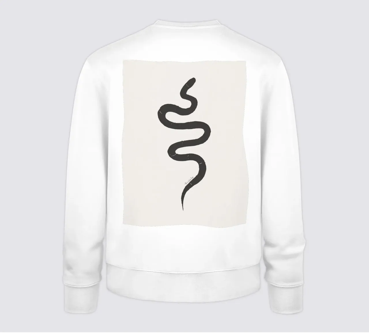 Gesso e carbone Organico Minimalista Boho Snake felpa da This Wild Soul - Illustration