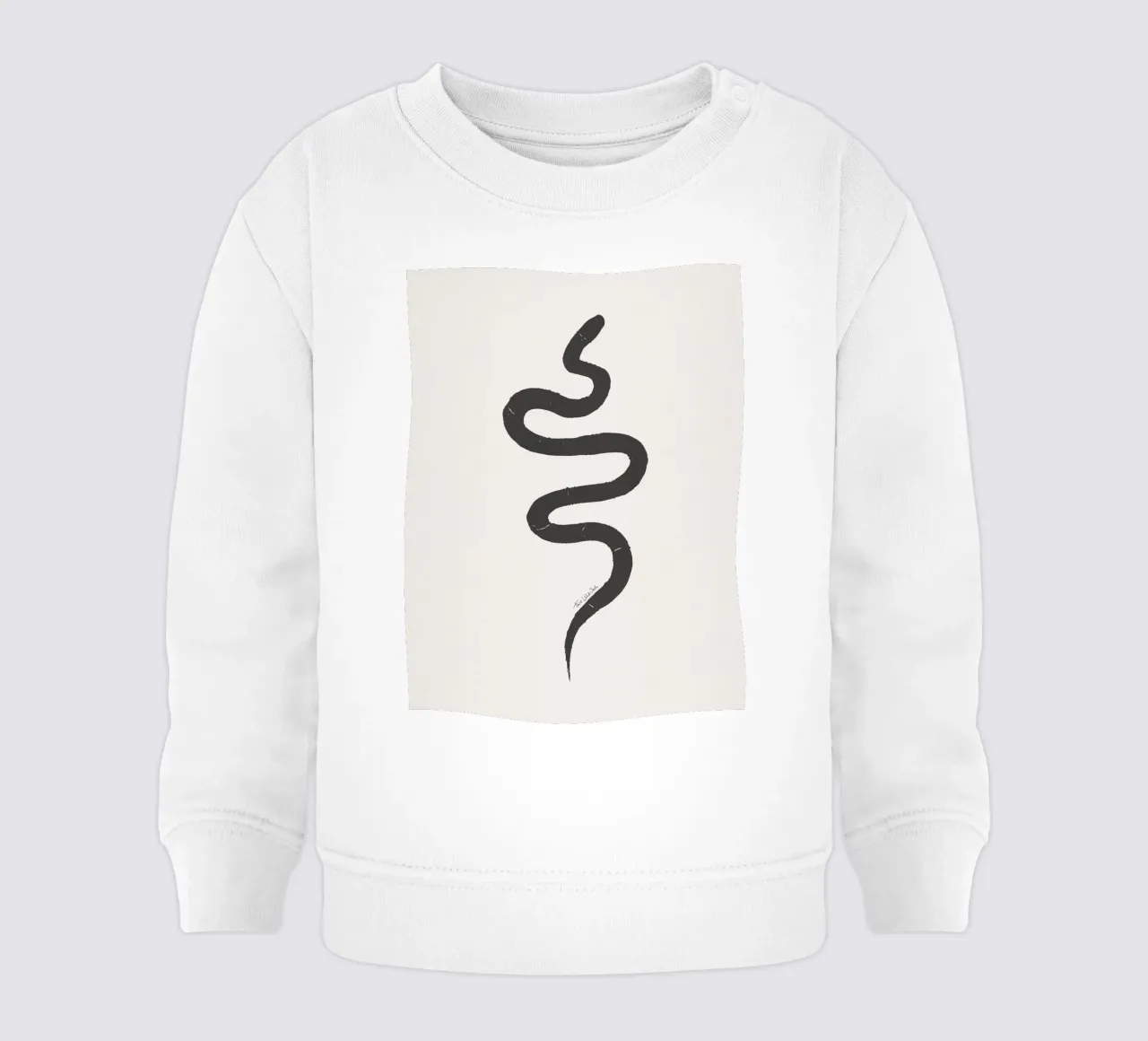 Gesso e carbone Organico Minimalista Boho Snake felpa neonato da This Wild Soul - Illustration