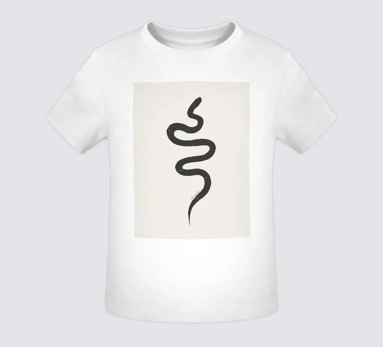 Gesso e carbone Organico Minimalista Boho Snake maglietta neonato da This Wild Soul - Illustration
