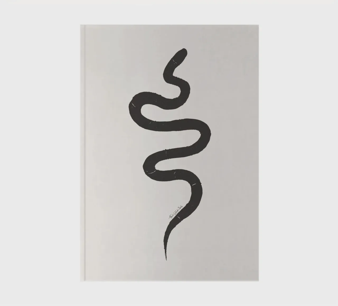 Chalk and Charcoal Organic Minimalist Boho Snake notebook by This Wild Soul - Illustration
