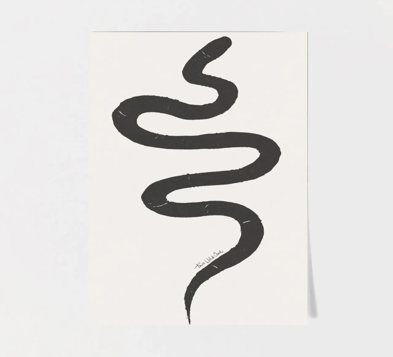Chalk and Charcoal Organic Minimalist Boho Snake sticker sheet by This Wild Soul - Illustration